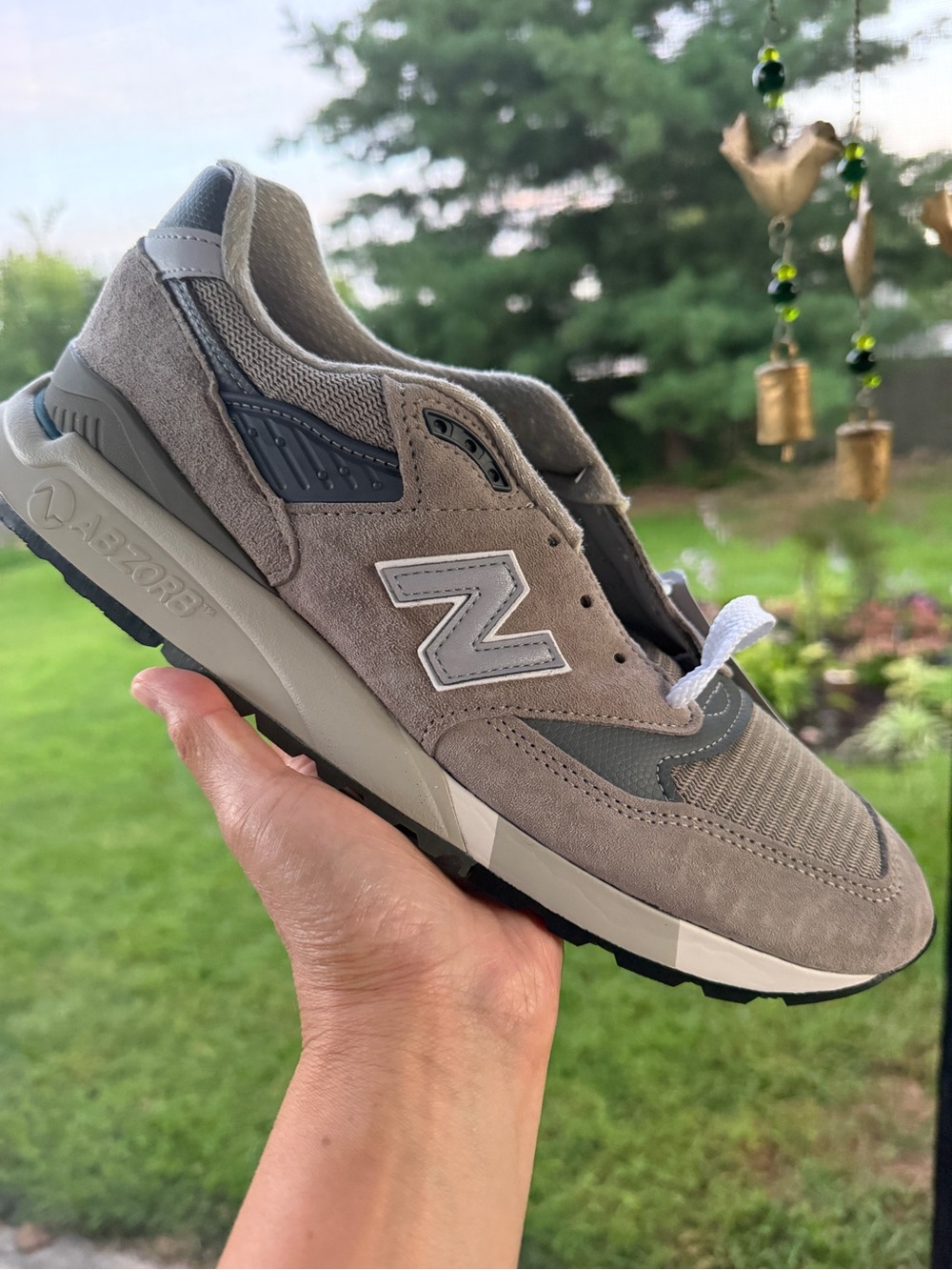 New Balance 998 Made in USA Grey Tan Mens Size 10.5D U998GR Running Shoes